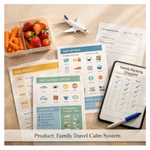 Family Travel Calm System (Kids-Friendly Planner Bundle)