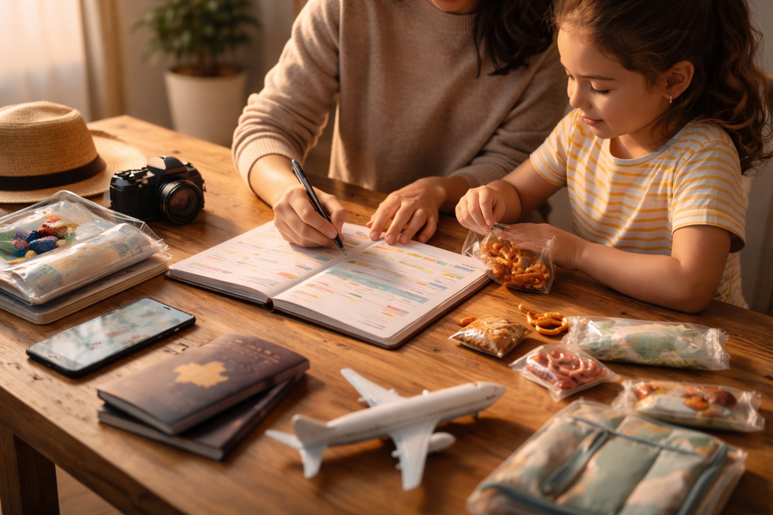 Family travel calm and organized image